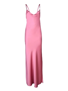 Blanca Vita Satin V-Neck Slip Dress