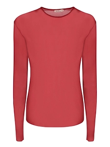 Blanca Vita Sheer Long-Sleeve Top
