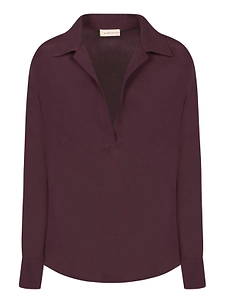 Blanca Vita Silk Blend Polo Tunic Top