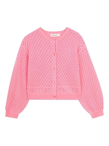 Billieblush Pointelle-Design Knitted Cardigan