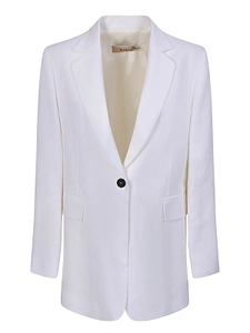 Blanca Vita Single-Breasted Linen Blazer