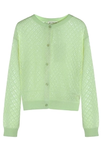 Billieblush Pointelle-Design Knitted Cardigan