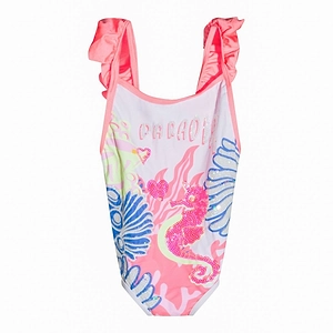 Billieblush Ruffled Printed Swimsuit