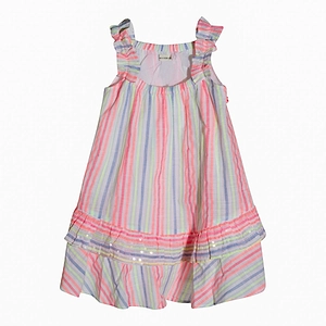Billieblush Ruffled Striped Dress