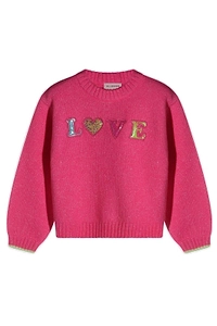 Billieblush Sequin-Embellished Crewneck Jumper