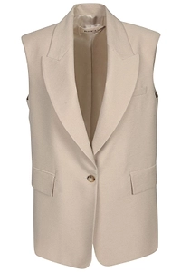 Blanca Vita Single-Breasted Sleeveless Blazer