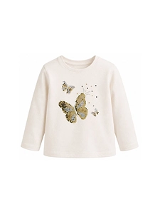 Billieblush Sequin Embellished Crewneck T-Shirt