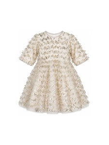 Billieblush Sequin Embellished Long-Sleeved Dress