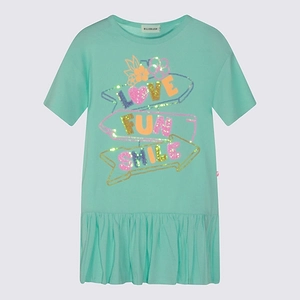 Billieblush Sequin Print Ruffled Dress