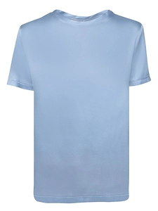 Blanca Vita Stretch Silk Crew-Neck T-Shirt