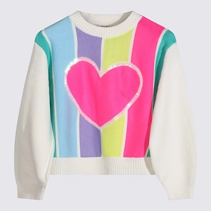 Billieblush Sequined Heart Knitted Sweater