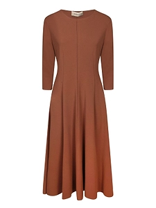 Blanca Vita Three-Quarter Sleeve Midi Dress