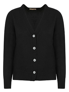 Blanca Vita V-Neck Button-Up Cardigan