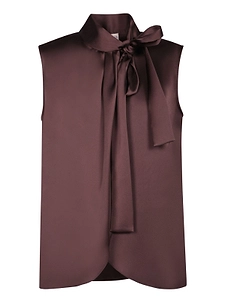 Blanca Vita Tie-Neck Asymmetric Sleeveless Top