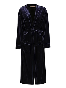 Blanca Vita Velvet-Effect Belted Coat
