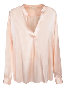 Blanca Vita V-Neck Satin Tunic Top