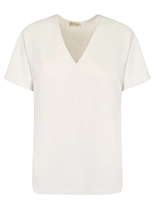 Blanca Vita V-Neck Short-Sleeve Top