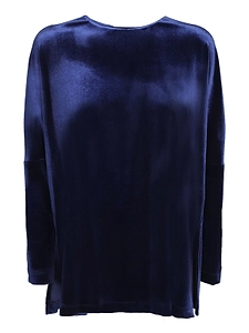 Blanca Vita Velvet Long-Sleeve Top