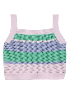 Billieblush Striped Knit Crop Top
