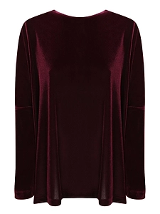 Blanca Vita Velvet Long Sleeve Top
