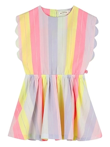 Billieblush Striped-Pattern Gathered Dress