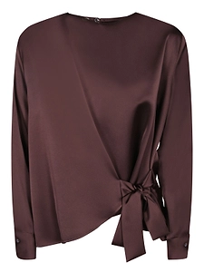 Blanca Vita Wrap Tie Long Sleeve Top