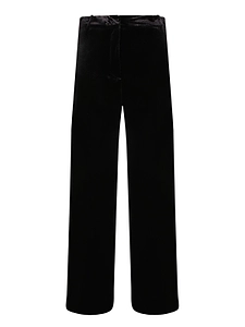 Blanca Vita Wide Velour Palazzo Pants