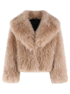 Blancha Shawl-Collar Fur Coat