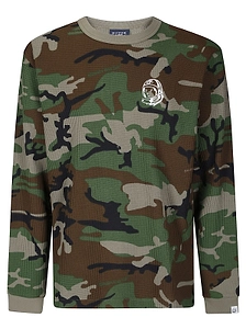 Billionaire Boys Club Camo Waffle Long Sleeve Top