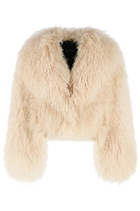 Blancha Curly Fur Cropped Jacket
