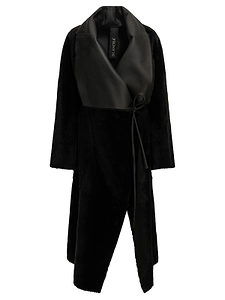 Blancha Wrap Panel Long Coat
