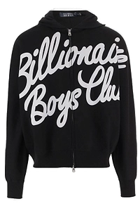 Billionaire Boys Club Large Script Logo Zip Through Hoodie
