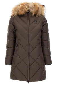 Blauer Geometric Lines Althea Long Down Jacket