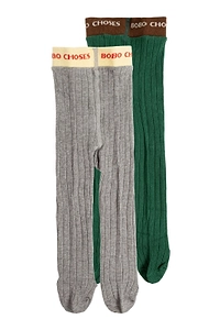 Bobo Choses Logo Intarsia Set Of 2 Tights