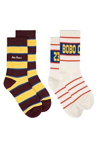 Bobo Choses Logo Stripe Socks Set