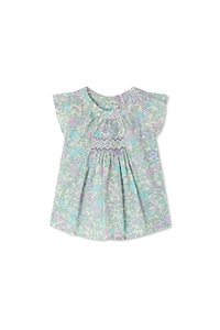Bonpoint Smocked And Hand-Embroidered Laurie Blouse