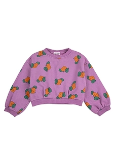Bobo Choses Tangerine Print Cropped Sweatshirt