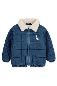 Bobo Choses Moon Embroidered Quilted Denim Jacket
