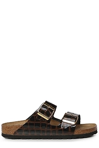 Birkenstock Embossed Double-Strap Flat Sandals