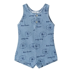 Bobo Choses Pickles The Dog All Over Denim Playsuit