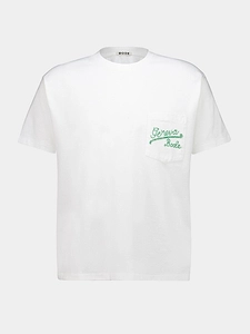 Bode Geneva Logo Beaded Crewneck T-Shirt