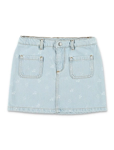Bonpoint Tison Cherry Jacquard Denim Skirt