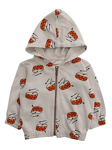 Bobo Choses Play The Drum Zip-Up Jersey Hoodie