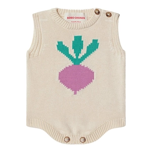 Bobo Choses Pixel Sugar Beet Knitted Rompers