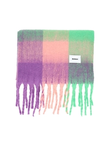 Bonsai Checked Fringed Scarf