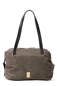 Borbonese Logo Plaque Tote Bag