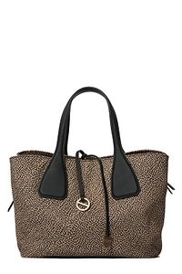 Borbonese Zip Up Top Handle Bag