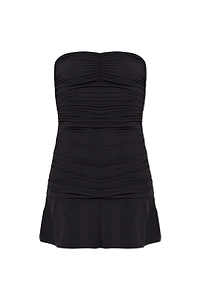 Bond-Eye Arlo Ruched Strapless Beachwear Dress