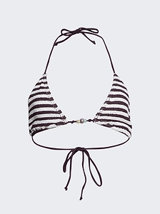 Bond-Eye Beaded Ingrid Triangle Bikini Top