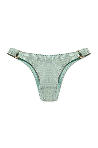 Bond-Eye Ring Scene Textured Bikini Bottom
